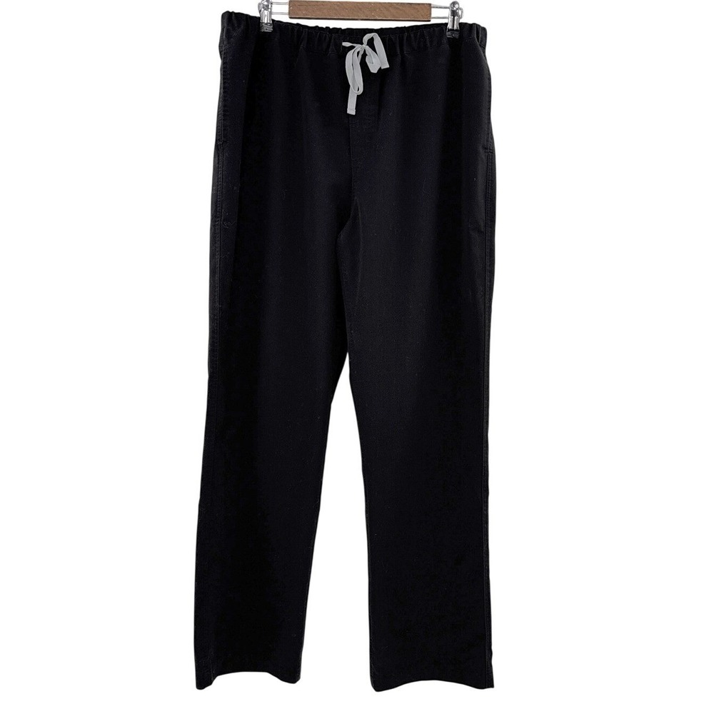 FIGS Pisco Basic Scrub Pants‎ Men's Size XL Black Drawstring FM4500 Workwear